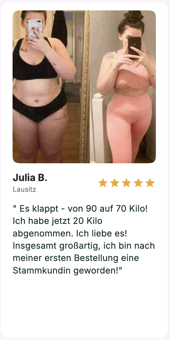 Sarah's beeindruckende Vorher-Nachher Transformation - 15kg Gewichtsverlust mit Lulutox